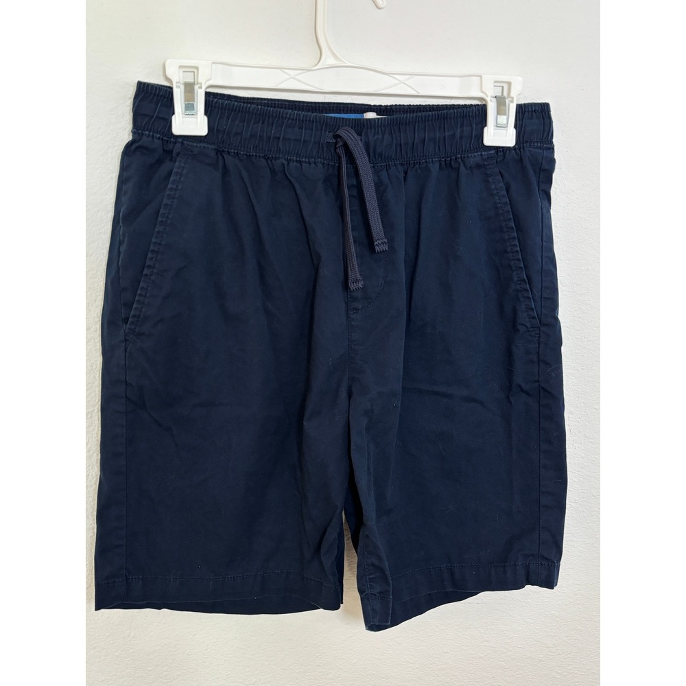 Old Navy Boys XXL 18 Navy Blue Pull On Chino Shorts Elastic Waist Drawstring